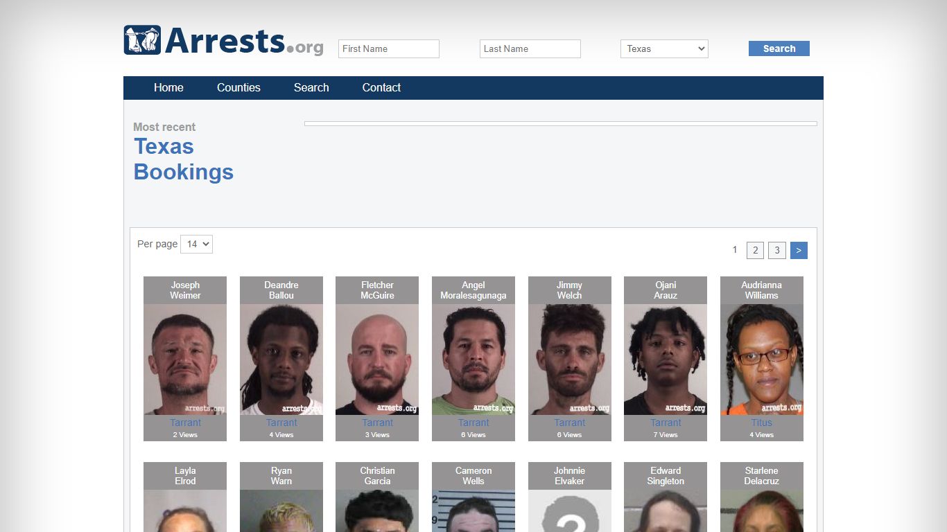 Texas Arrests and Inmate Search