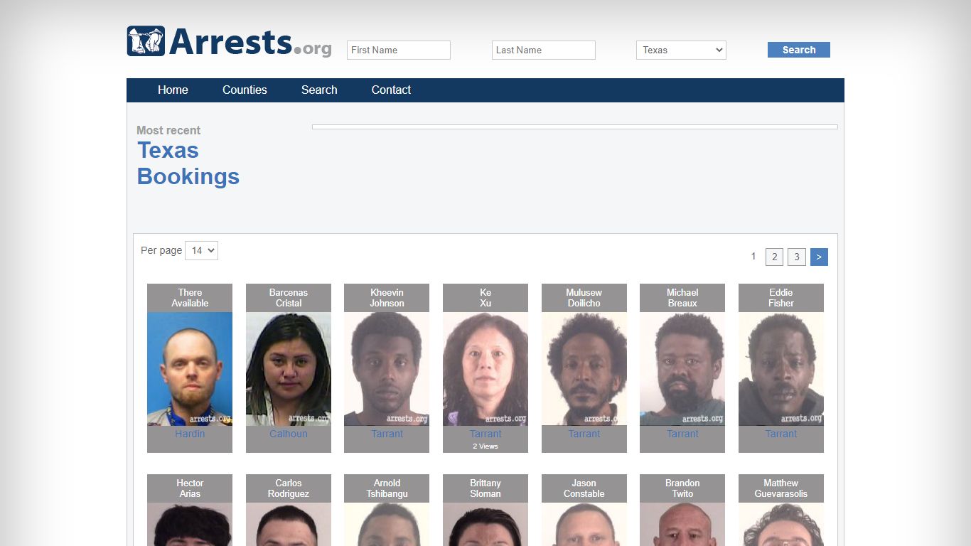 Search Texas Texas Jail Arrest Records